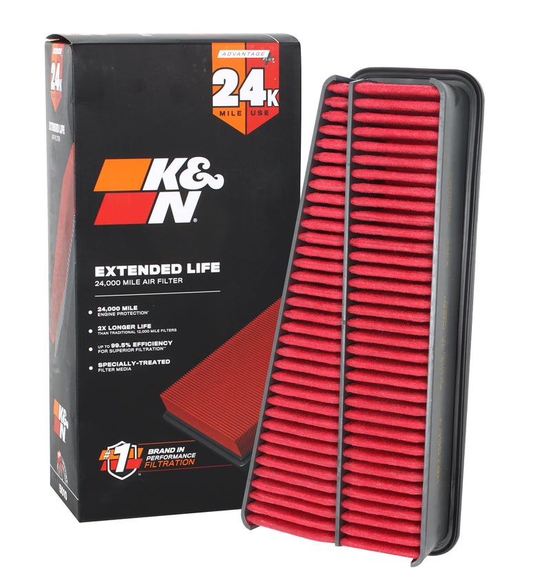 KN Engine Air Filter Extended Life 24000 Mile Replacement Air Filter Compatible with 20022015 Toyota Midsize Truck and SUV V6 4Runner Tacoma Hilux Land Cruiser Prado FJ Cruiser KNX2281