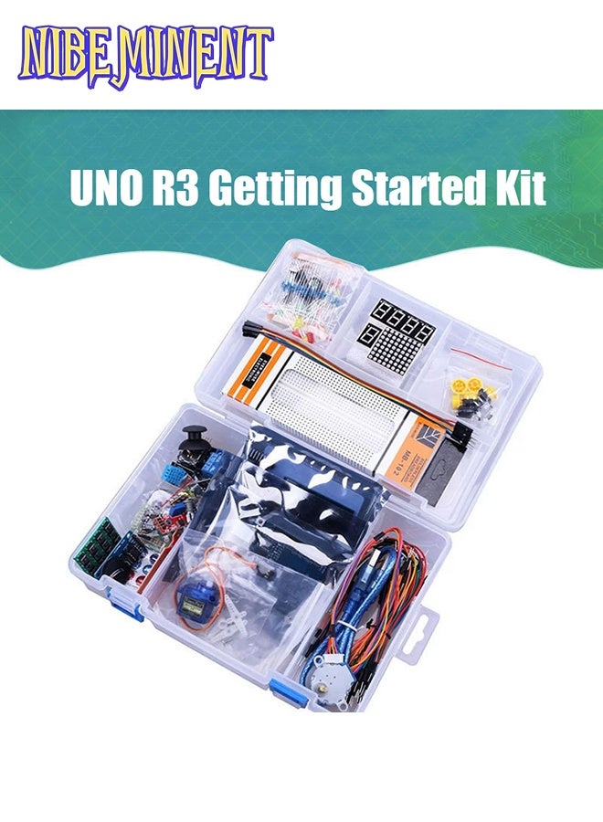 NIBEMINENT UNO R3 Getting Started Kit - Stepper Motor, LCD1602, Servo Motor, Relay, Prototype Shield, etc. for beginners of Arduino projects - Image 2