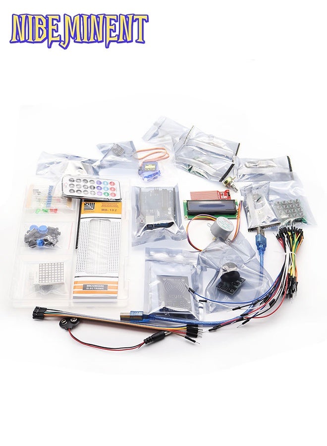 NIBEMINENT UNO R3 Getting Started Kit - Stepper Motor, LCD1602, Servo Motor, Relay, Prototype Shield, etc. for beginners of Arduino projects - Image 4