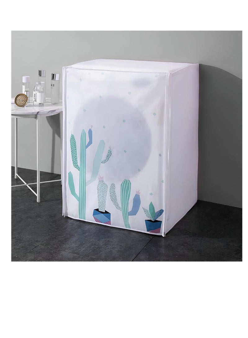 Waterproof Washing Machine Cover - Durable Material Dust & Moisture Protection for Automatic Washers, Random Design - Image 1