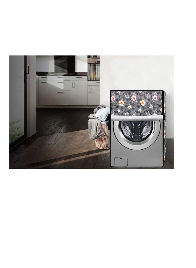 Waterproof Washing Machine Cover - Durable Material Dust & Moisture Protection for Automatic Washers, Random Design - Image 2