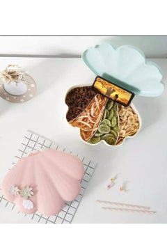 Generic Multi-purpose Candy and Snack Box Sea Shell Pattern, Clear Bonbonniere Divided Candy and Snack H  - Image 2