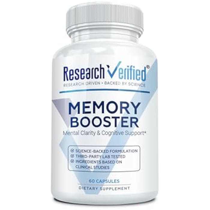 Research Verified Memory Booster - Nootropic Supplement - Enhance Cognition and Memory - Lion’s Mane, Ginkgo Biloba, BioPerine - 60 Capsules - Non-GMO - Made in the USA - Image 1