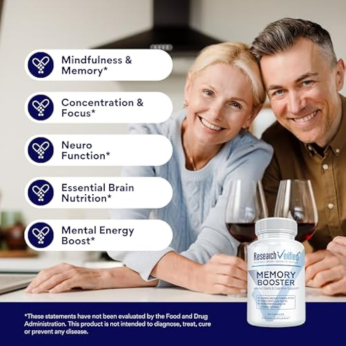 Research Verified Memory Booster - Nootropic Supplement - Enhance Cognition and Memory - Lion’s Mane, Ginkgo Biloba, BioPerine - 60 Capsules - Non-GMO - Made in the USA - Image 4