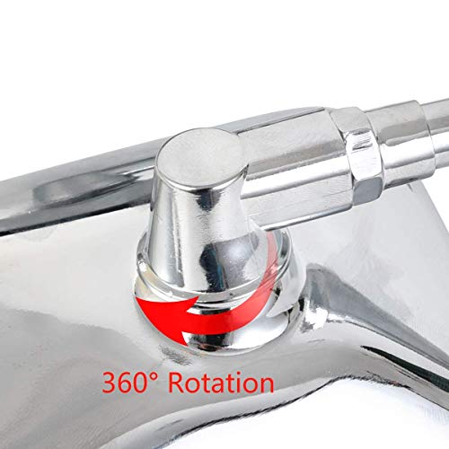 Rawsomes 10 mm Bolt Chrome Motorcycle Universal Handlebar Rear view Side Mirrors Compatible with Harley Kawasaki Suzuki Aprilia Street Bike Cruiser Scooter Mirror SIZE: 125mm X 70mm (Chrome Silver) - Image 5