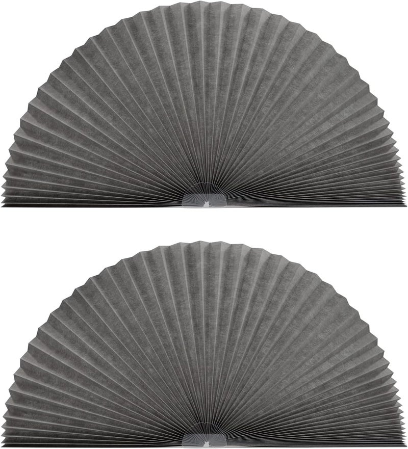 Zipcase 2 Pack Arch Window Shade, Arch Light Filtering Fabric Shade fit for Perfect Half-Round Arch Windows No Tools Installation, Grey, 72” x 36” - Image 1