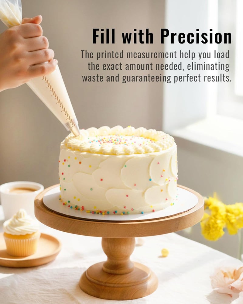 Bake Choice 12 Inch Piping Bags, 100PCS Thickened Disposable Pastry Bags, Anti Burst Icing Bags for Cream Frosting, Non-slip Frosting Bags, Cake & Cookie Decorating Supplies - Image 5