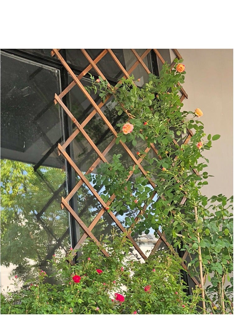 Generic 𝐅𝐅𝐃 Expandable Wooden Picket Fence Wooden Garden Fence Portable Extendable Wicker Wood Fence Wooden Picket Fence Trellis Plant Vine Climbing Frame Fence  - Image 5