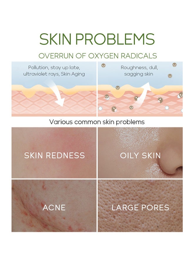 فيني مصل الشاي الأخضر ، مصل الوجه للشاي الأخضر ، ترطيب وحمض الهيالورونيك ، التحكم في زيت حمض الهيالورونيك ، تهدئة للعناية بالبشرة ، تقليص المسام ، مصل طبيعي للوجه للعناية بالبشرة ، تبريب ، بثور ، كوتين ، - Image 3