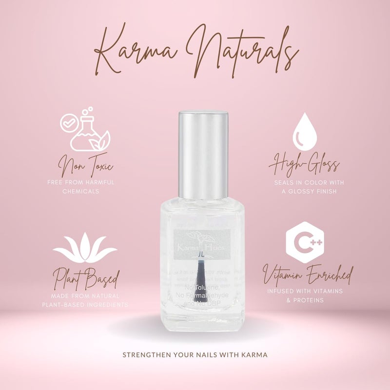 karma organic كريمة أورجانيك طلاء الأساس الثلاثي 5؛ علاج أظافر غير سام نباتي خالي من القسوة - Image 5