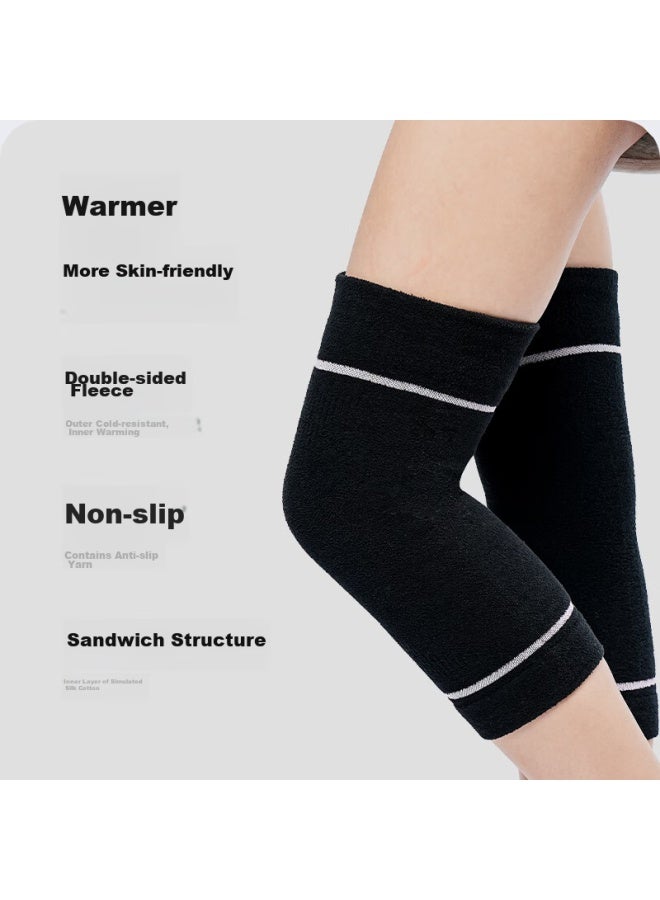 Fashuo Double-sided Velvet Knee Pads, Summer Meniscus Injury, Cold Legs, Air-conditioned Room Warmth, Knee Cold Protection Gear For Men And Women - Image 1