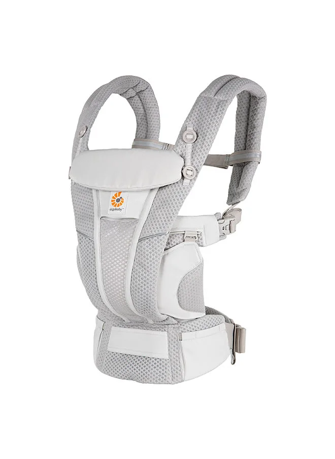 إيرجوبيبي Omni Breeze All Carry Positions Breathable Mesh Baby Carrier with Enhanced Lumbar Support And Airflow Pearl Grey