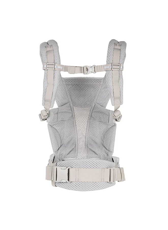 إيرجوبيبي Omni Breeze All Carry Positions Breathable Mesh Baby Carrier with Enhanced Lumbar Support And Airflow Pearl Grey