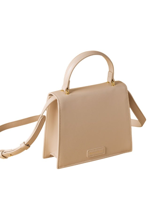 Luxury Women’s Top Handle Bag - Classic Style Beige Handbag - Image 3