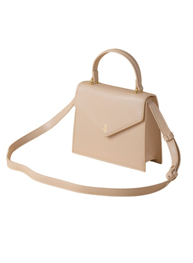 Luxury Women’s Top Handle Bag - Classic Style Beige Handbag - Image 2