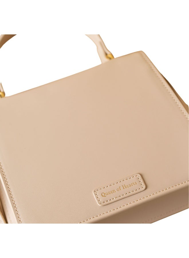 Luxury Women’s Top Handle Bag - Classic Style Beige Handbag - Image 4