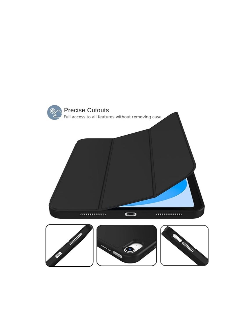Generic - New iPad 10.9 Inch Case 2022(10th Gen) with Pencil Holder,Trifold Stand Smart Case with Soft TPU Back,Auto Wake/Sleep(Black) - Image 1