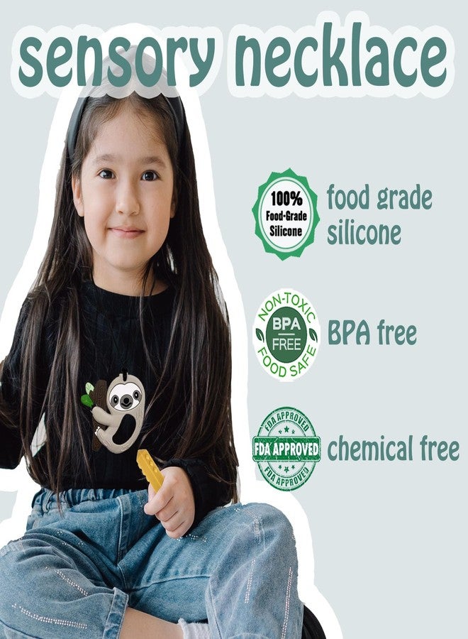 MaberryTech Direct Chew Necklaces for Sensory Kids 6 PCS, Chewy Necklaces Sensory Toys for Boys Girls Children with Autism, ADHD, Anxiety, Oral Motor Stimulation, Silicone Teething Necklace BPA Free - Image 4
