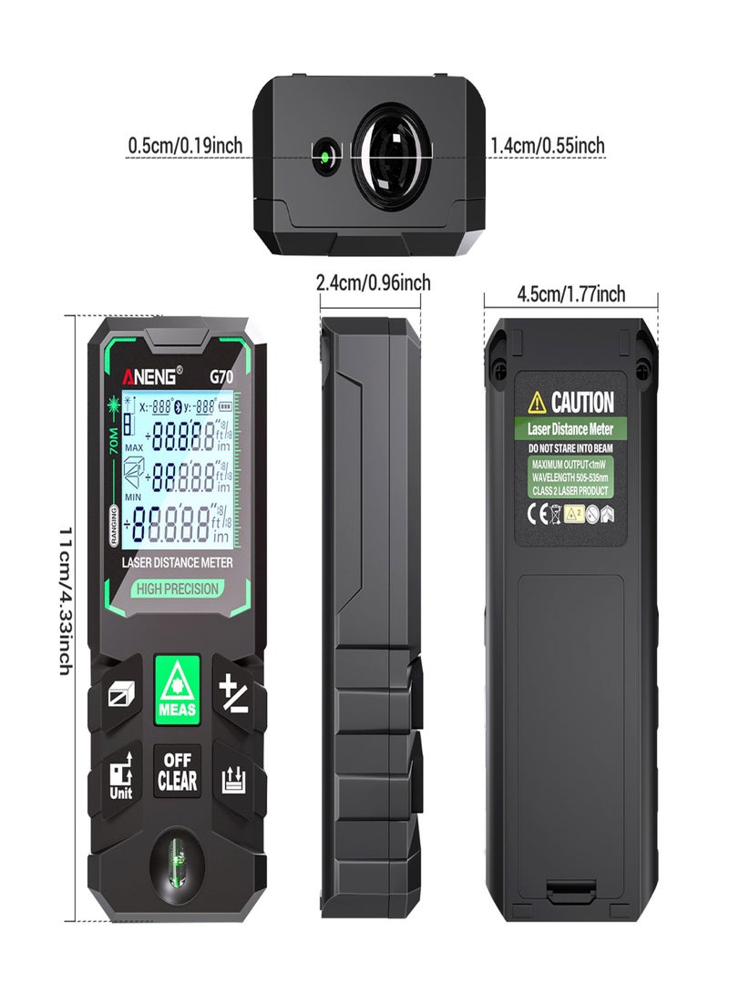 ANENG ANENG G70 Smart High-Precision Rangefinder Green Distance Meter 30 Set of Data Storage Autonomous Calibration Multi-function Tool - Image 2