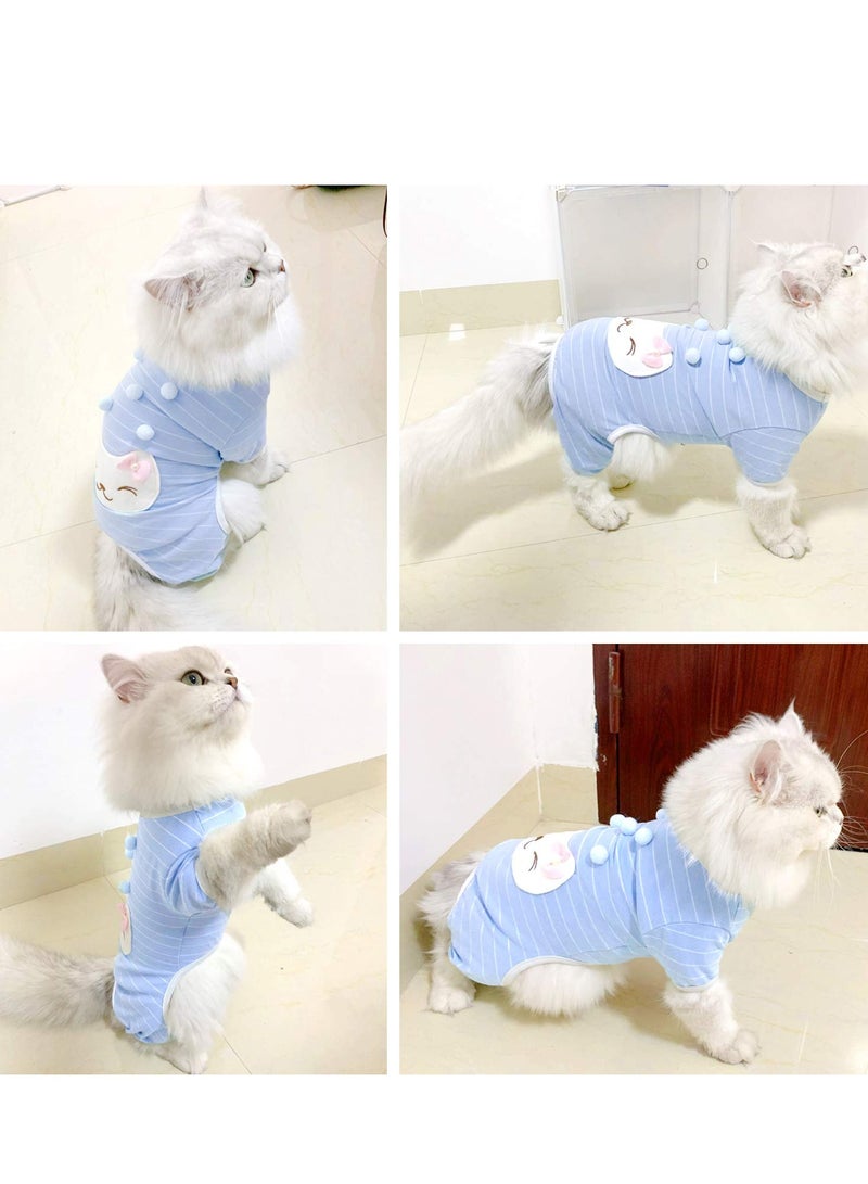 SYOSI Pet Pajamas Jumpsuit Dog Shirts, for Small Medium Girls Puppy, Cats Onesie Soft Dog Pajamas Cotton Baby Rompers - Image 5