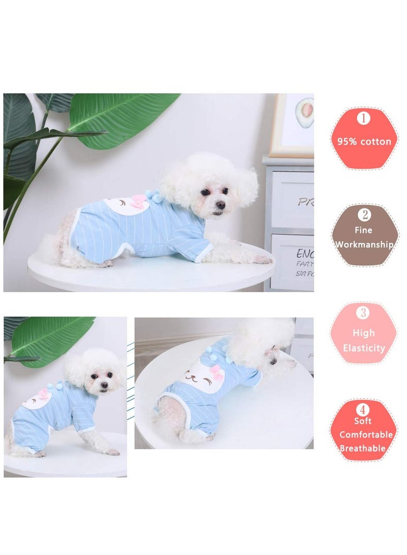 SYOSI Pet Pajamas Jumpsuit Dog Shirts, for Small Medium Girls Puppy, Cats Onesie Soft Dog Pajamas Cotton Baby Rompers - Image 2