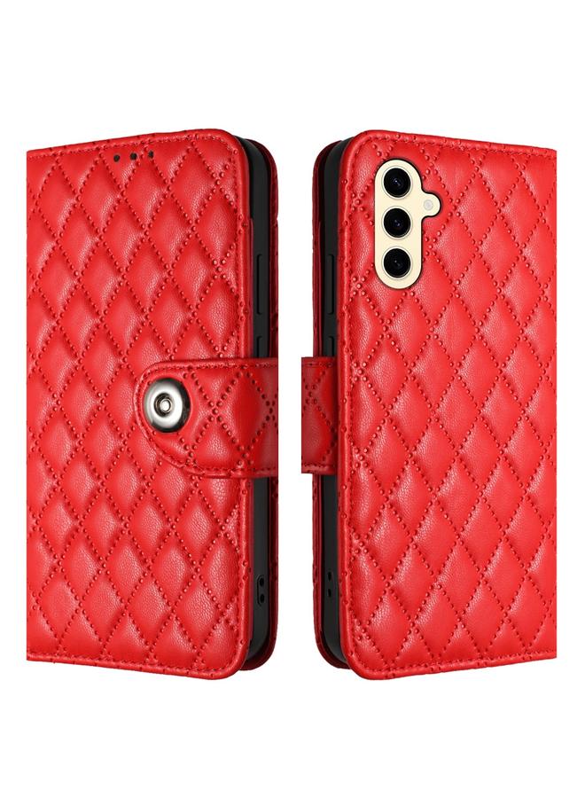S-TOP Case For Samsung Galaxy S24+ 5G Rhombic Texture Flip Leather Phone Case with Lanyard - Image 2