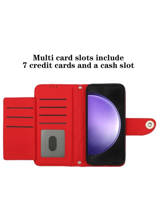 S-TOP Case For Samsung Galaxy S24+ 5G Rhombic Texture Flip Leather Phone Case with Lanyard - Image 5