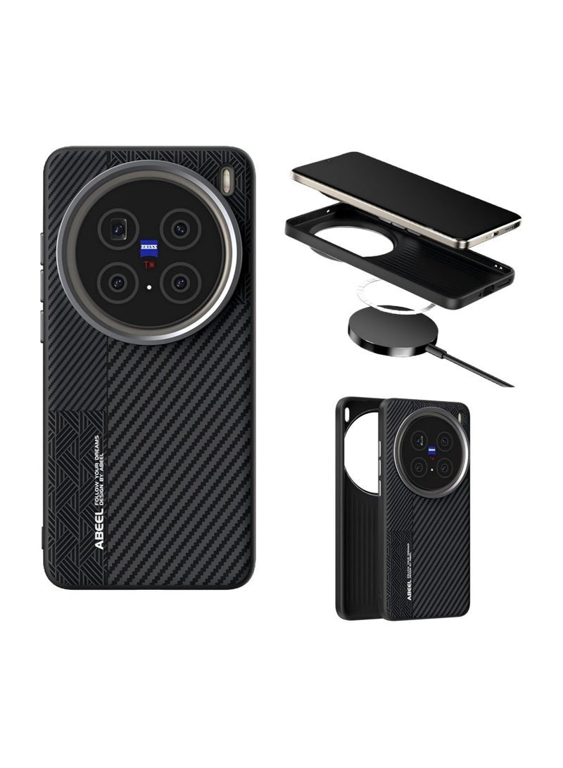 general Magnetic case compatible with Vivo X200 Pro, built-in invisible magnetic, support wireless charging, shock-proof, anti-drop Vivo X200 Pro protective case - Image 1