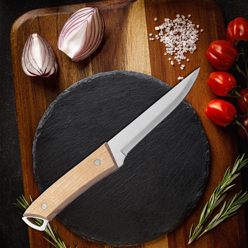 Captoola سكين تقطيع اللحم 55 بوصة من كابتولا مصنوعة من الفولاذ الكربوني العالي الألماني مقبض خشبي مجموعة من 1 - Image 5