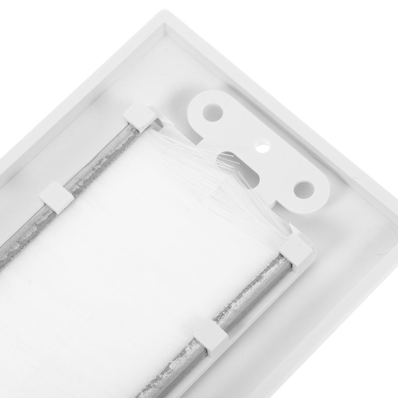 2pcs Wall Brush Pass-Through Plate Panel Multimedia Wall Insert Brush Plate For Efficient Cable Management Prevents Cable Disarray - Image 2