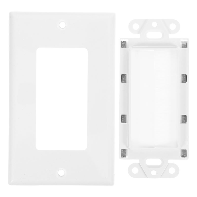 2pcs Wall Brush Pass-Through Plate Panel Multimedia Wall Insert Brush Plate For Efficient Cable Management Prevents Cable Disarray - Image 5