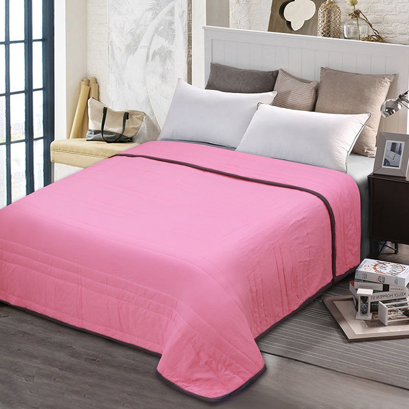 Cotton Washed Summer Quilt Lightweight Comforter Pink 
