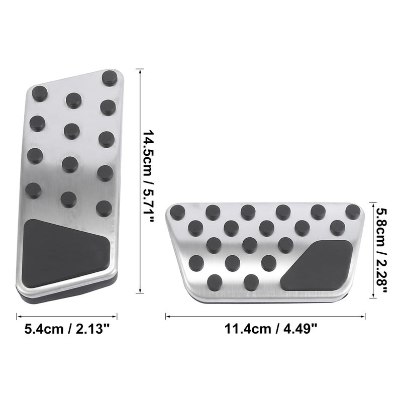 X AUTOHAUX X AUTOHAUX Car Accelerator Gas Brake Pedal Pad Cover Kit Non-Slip for Jeep Wrangler 2007-2017 - Image 2