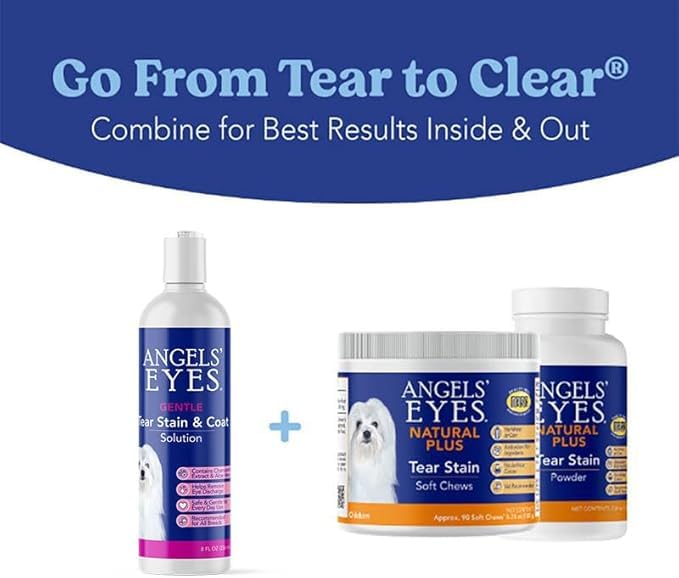 ANGELS' EYES Gentle Tear Stain Solution for Dogs and Cats | 8 oz Solution for Eye Area and Face | Remove Discharge, Dirt, Tear Stains, and Mucus - Image 4