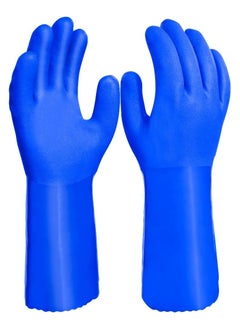 INGCO PVC Industrial Gloves, Padded Gloves, Heavy Duty, Water And Wear-resistance, Size: XL 30cm- HGVP04  - Image 1