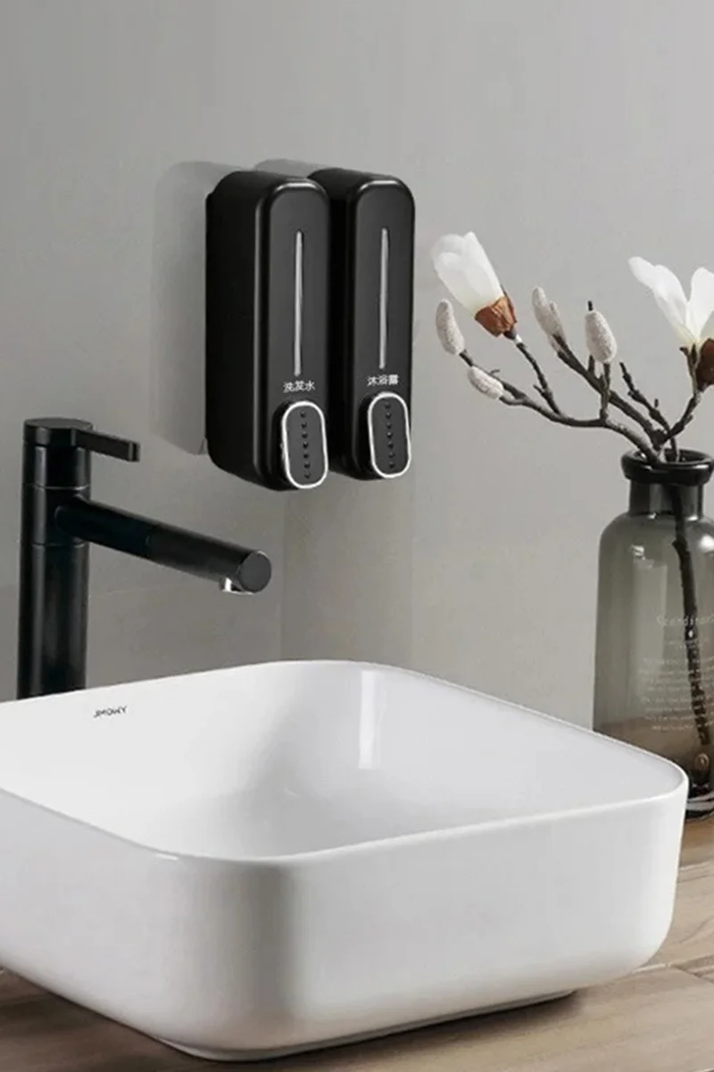 Mobee 350 Ml Capacity Manual Liquid Soap Dispenser Push Model Wall Mounted Stylish Design Soap Dispenser Manual 1450