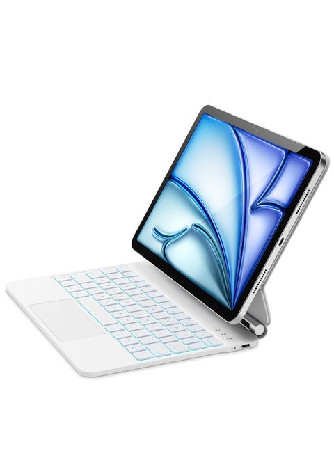 Magnetic Keyboard for iPad Air 11"(M3,2025/ M2,2024)& iPad Air 5th/4th & iPad Pro 11"(1st/2nd/3rd/4th), Keyboard Case with Magnetic Stand, LCD Display, Multi-Touch Trackpad, 7-Color Backlight, English