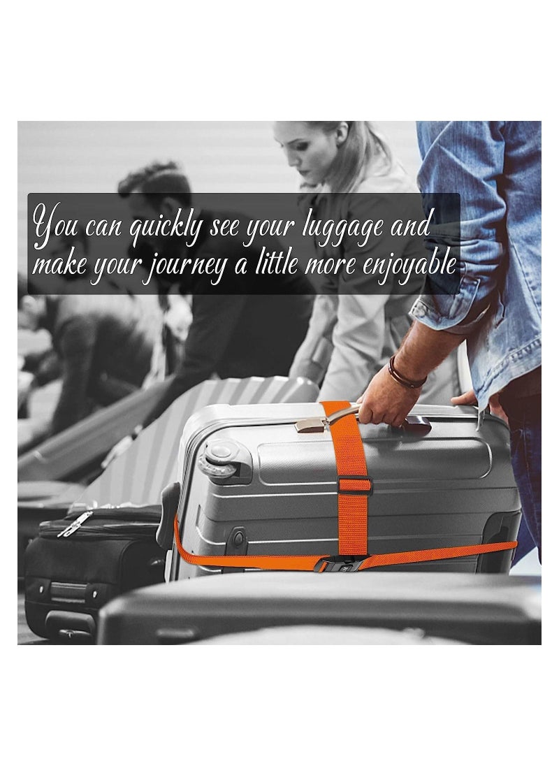 Generic 2 Pack Luggage Straps, Lock Buckle Strap Adjustable Waist Belt For Suitcase With Travel Belt Accessory (Orange)  - Image 5