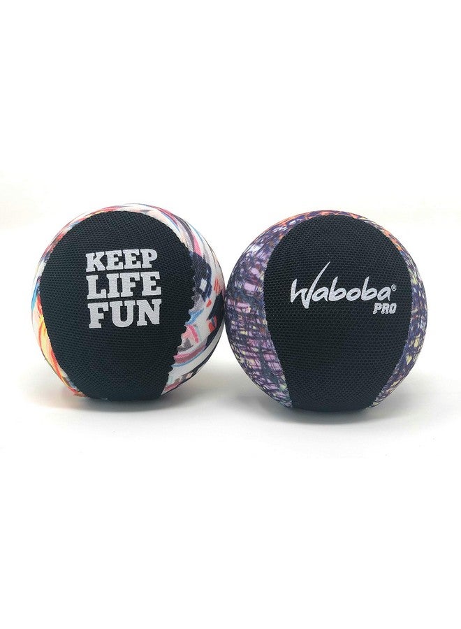 Waboba Pro Bouncing Balls Pool Toys Set | 2 Pack Bundle | Lake & Pool Balls | Summer Gift for Kids | Outdoor Water Bounce Skipping Balls - Image 1