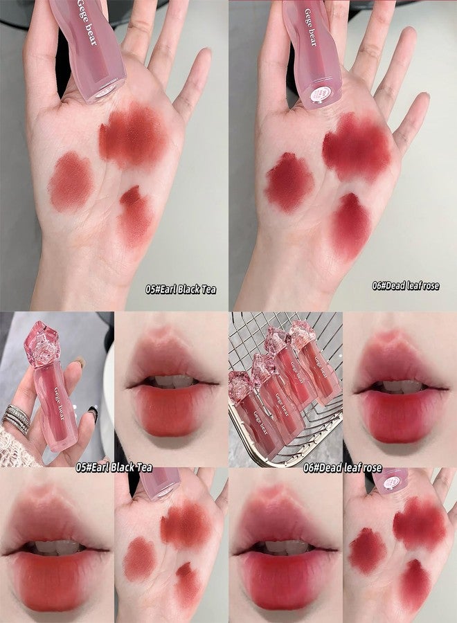 Gege Bear Lip Mud Matte Cream | Waterproof Long Lasting Lipstick Combo Set for Women | Lightweight Lips Color for Daily Use | Glossy Finish with Multicolor Shades Like Red, Brown or Baby Pink | Perfect Lipcare of All Girls (02# Lychee White Peach, 2g) - Image 5
