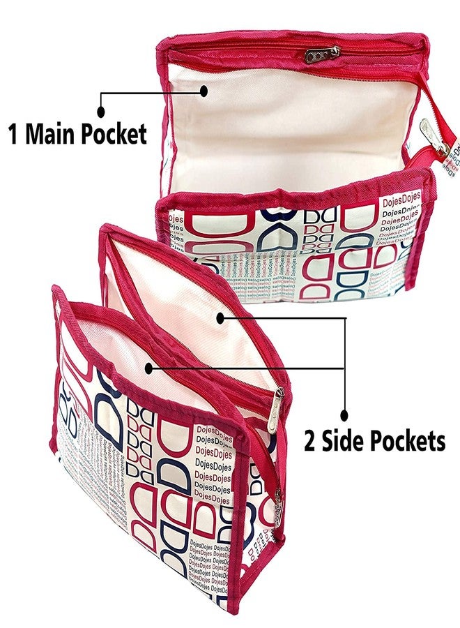 STACKRAID Set of 3 Toiletry Organizer Jewelry Makeup Kit Bag Cosmetic Pouch Travel Organizer for Men & Women (D Pink) - Image 3