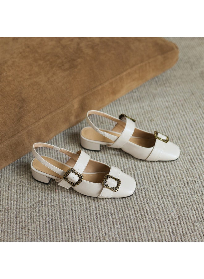 AME Baotou Backless Sandals 2025 New Round Toe Youthful Fashionable Versatile Strap Buckle Sandals For Women - Image 5