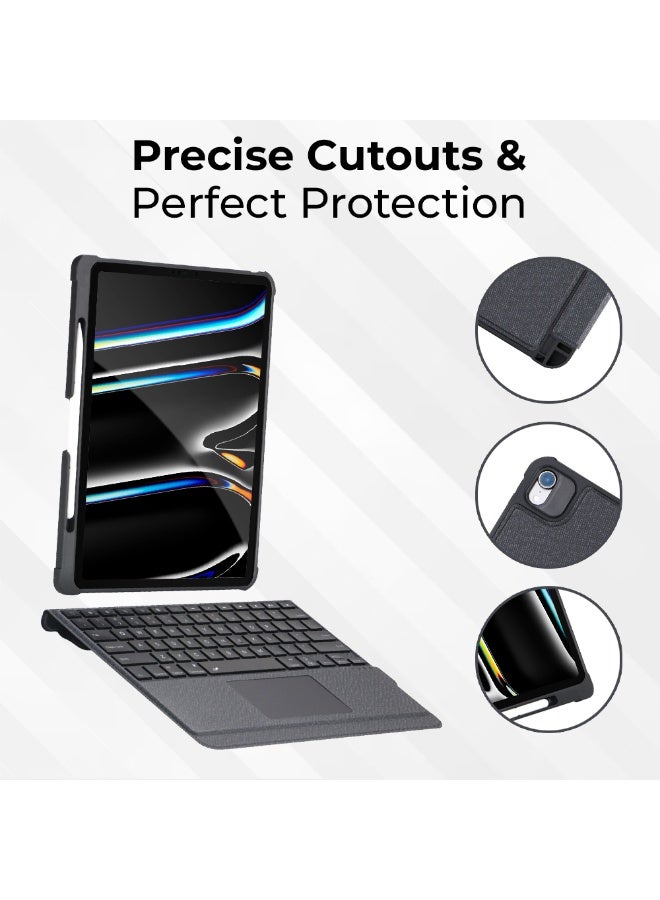 glassology iPad 10.9 10th Gen 2022 Keyboard Case with Trackpad Detachable Backlit Keyboard 7 Colors, Smart Connector, Multi-Angle Stand, Portrait & Landscape Modes - Image 5