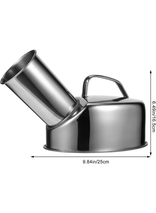 klarako Urinals for Men Stainless Steel Portable Urine Bottle for Hospital Incontinence Elderly Travel Emergency Urinal Bottle