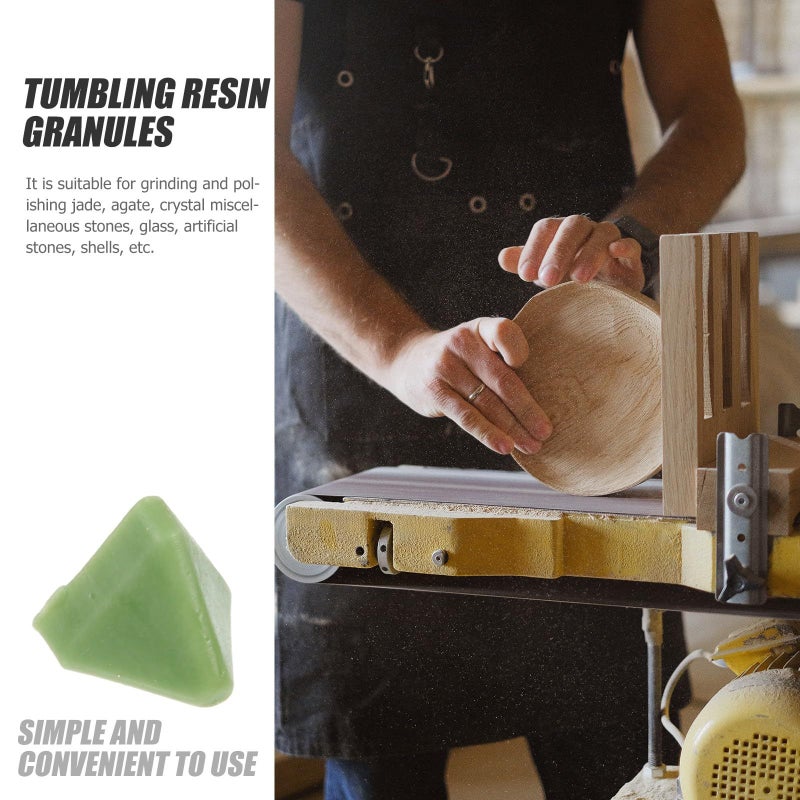 12x12mm Triangular Resin Tumbling Media 500g Abrasive Polishing Blocks For Jewelry Rock Buffing - Image 4