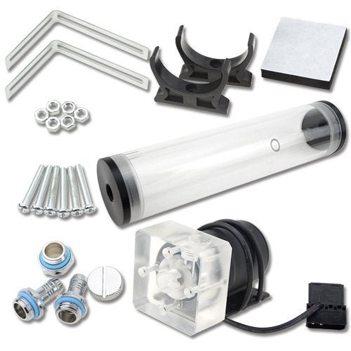 BXQINLENX مضخة مياه مبادل حراري لتبريد وحدة المعالجة المركزية BXQINLENX 600L/H 19W DC12V سعة 255 مل CO2 نظام تبريد الكمبيوتر - Image 1