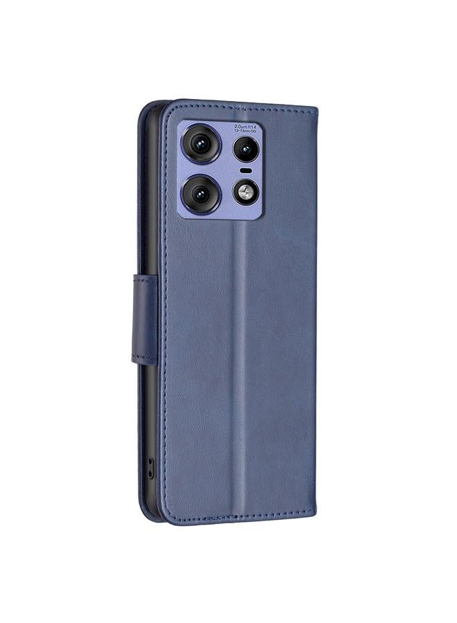 S-TOP Case For Motorola Edge 50 Pro 5G Lambskin Texture Pure Color Flip Leather Phone Case - Image 4