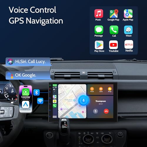 Haudio Double Din Car Stereo Radio with 7 inch HD Touchscreen, Wireless Apple Carplay & Android Auto, Bluetooth, SWC, Mirror Link, AUX,FM Car Radio Receiver(No backup reversing camera)|for All Vehicle - Image 4