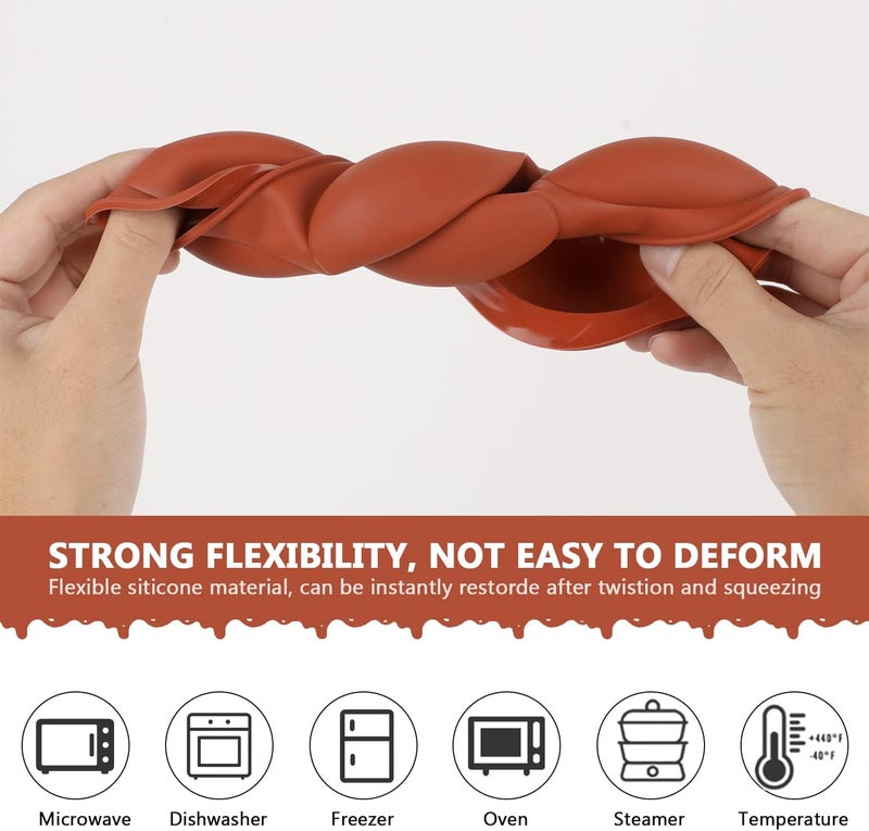 LEDeng 4Pack 6-Cavity Semi Sphere Silicone Mold, Baking Mold for Making Hot Chocolate Bomb, Cake, Jelly, Dome Mousse ((2Pcs Purple + 2Pcs Red)) - Image 3