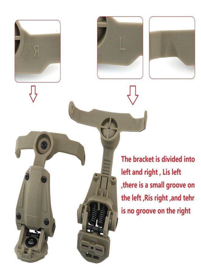 HEARFALCOM Tactical Helmet Adapter Wendy Rail Adapter Compatible with Walker's Earmuffs (Walkers Razor,Walkers Razor Digital) for Wendy Rail 2.0 3.0 Helmet (DE) - Image 2